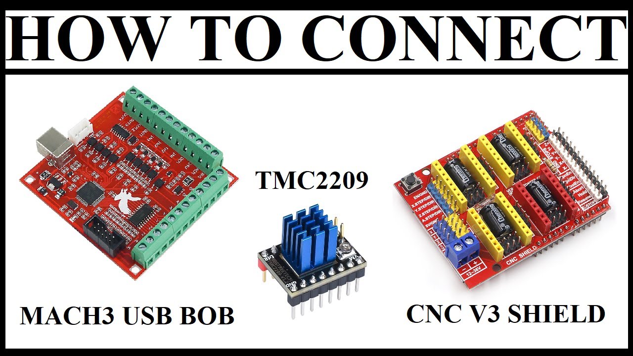 СБОРКА ФРЕЗЕРА С ЧПУ - MACH3 USB BOB + ЧПУ V3 SHIELD + TMC2209 ДРАЙВЕР ДЛЯ ОСИ Z