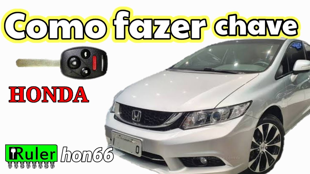 Confecção de chave para cilindro honda @Rulerhon66