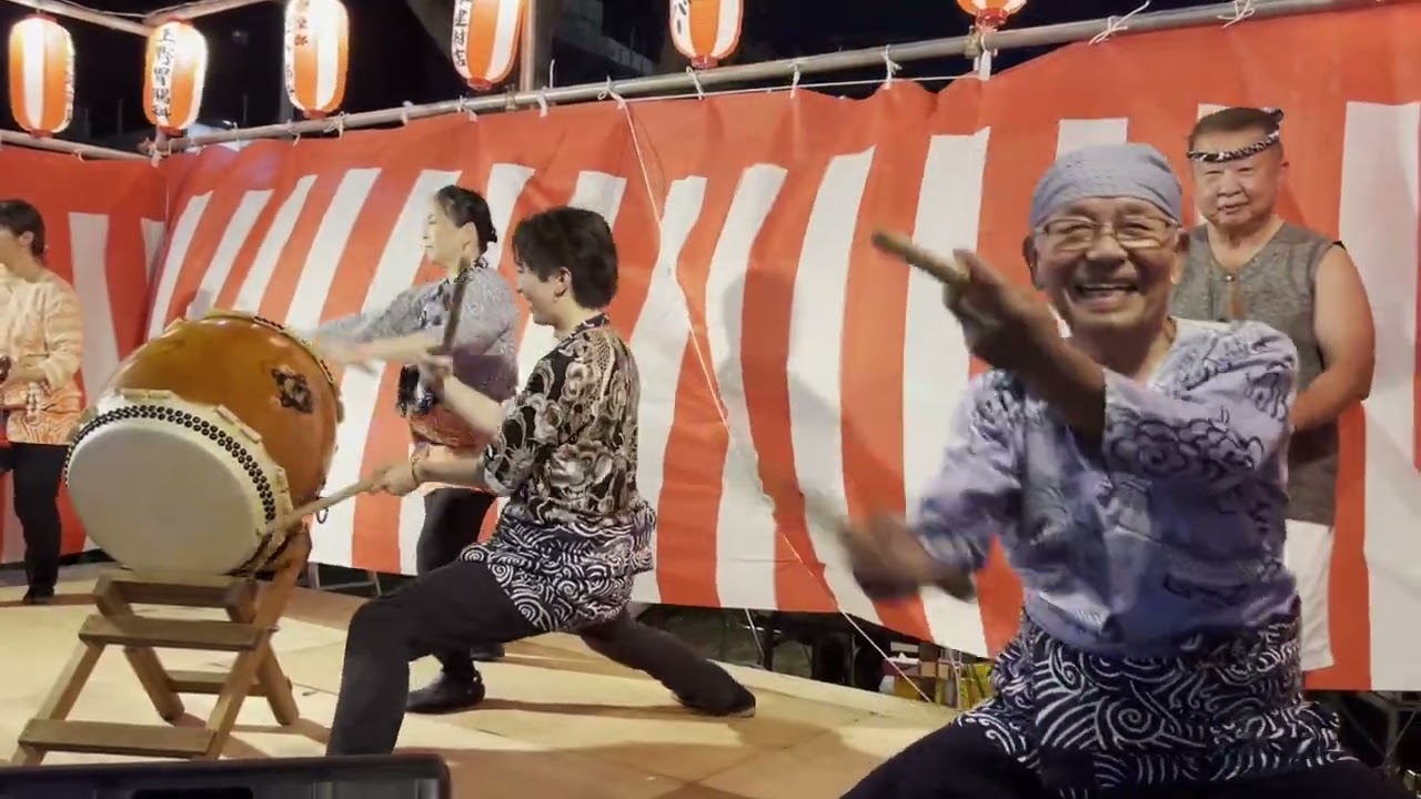 朝霞東口納涼大会盆太鼓　峯流朝霞太鼓250830