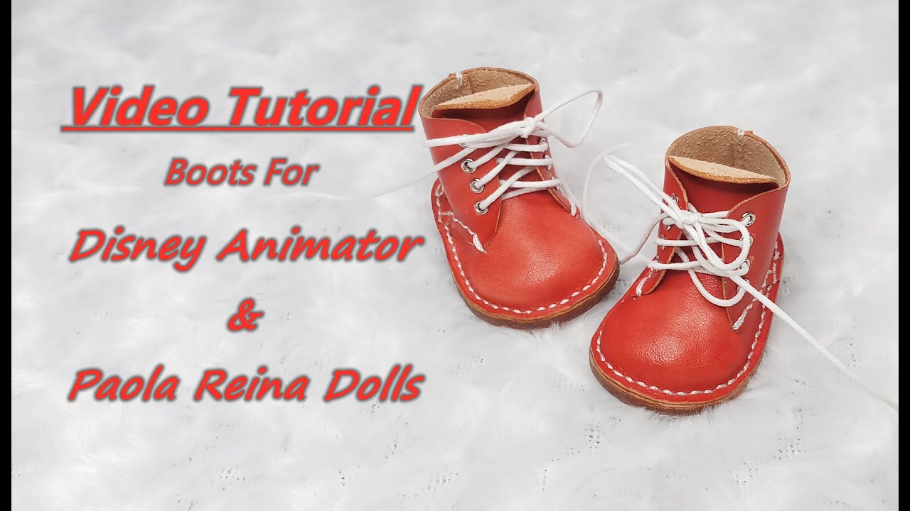 How to Make Doll Leather Boots | Disney Animator , Paola Reina Doll shoe & AG doll