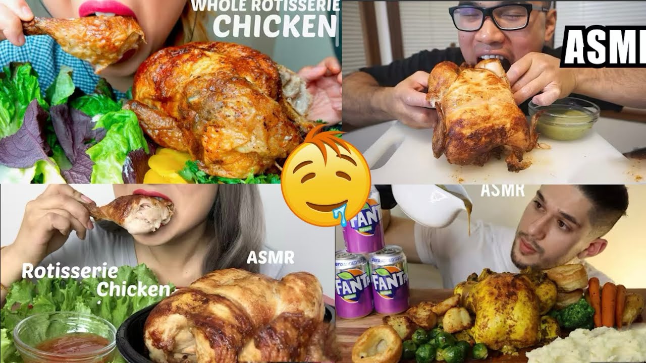ASMR whole rotisserie CHICKEN mukbang compilation 🤤🍖✨#asmr 
