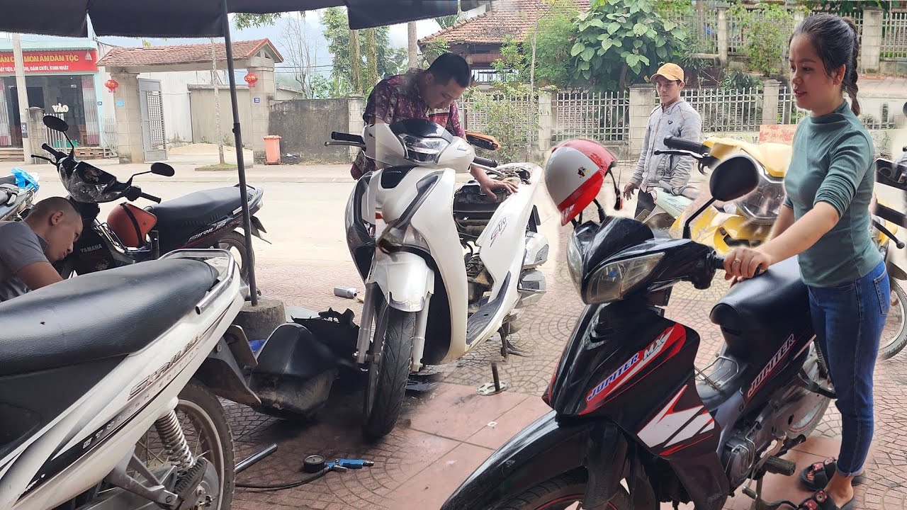 Repair motorcycle sh replace the cooling water pump