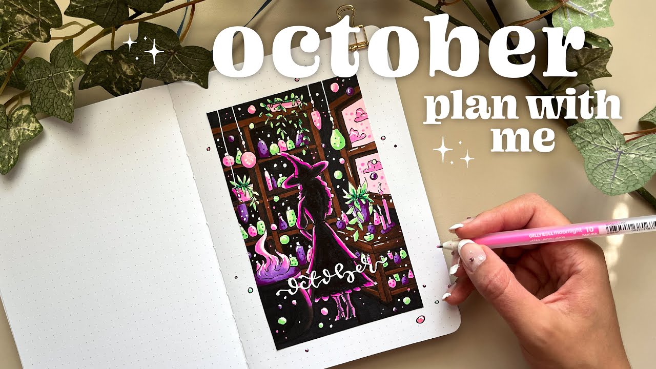 october 2024 bullet journal plan with me 🫧🧪 bullet journal inspiration for beginners