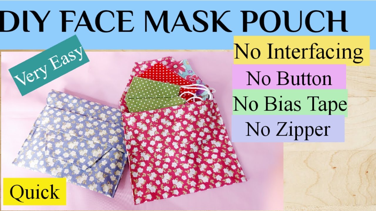 DIY FACE MASK POUCH || SEWINGTUTORIAL || EASY & FAST POUCH DIY