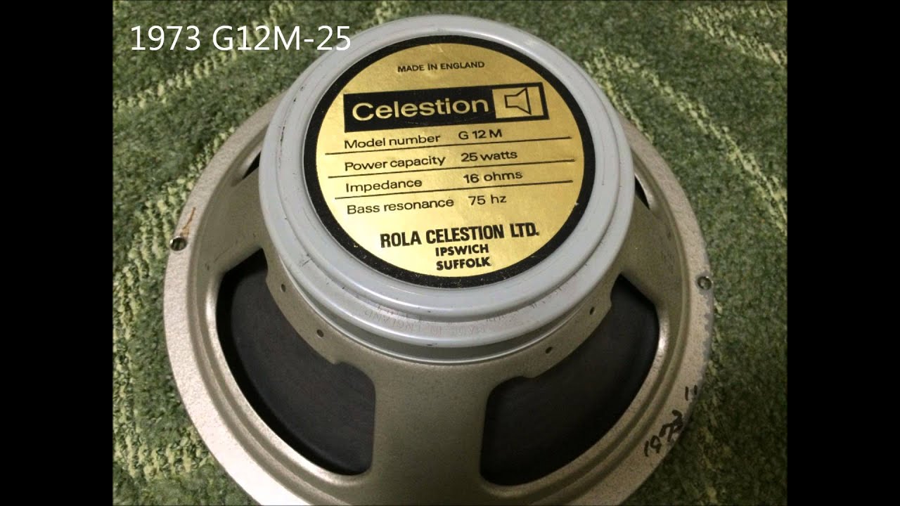 Celestion Comparison （'72 G12H-30 vs '73 G12M-25 vs '76 G12M-25 vs Vintage30）