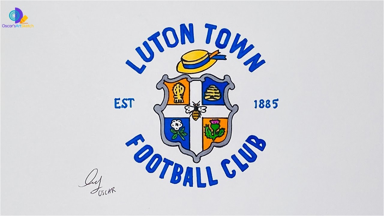 FOOTBALL #99 : Drawing Logo of Luton Town F.C. - Premier League