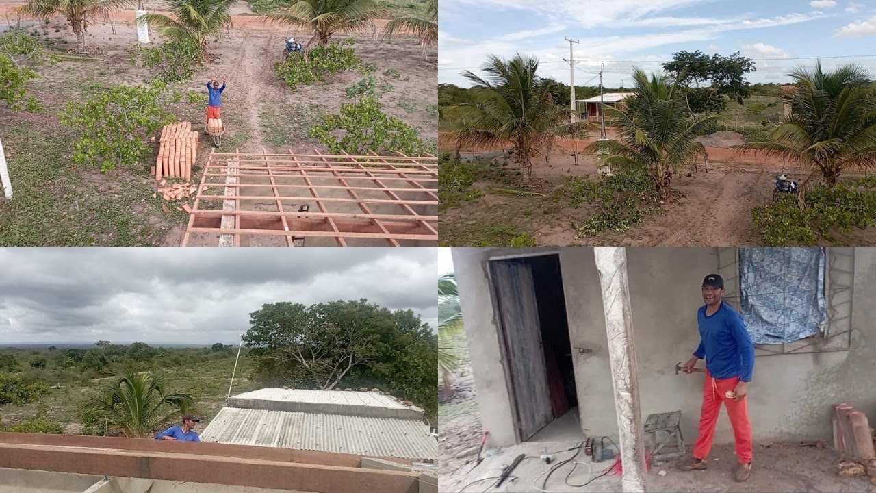 Última cobertura das casas construídas em 2025, o dia foi muito produtivo,2026 a todo vapor.