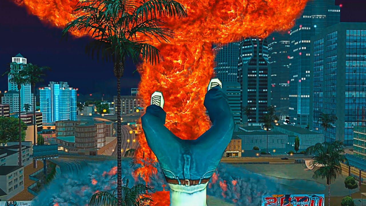 O que ACONTECE se EXPLODIR uma B0MBA NUCLEAR NO GTA SA