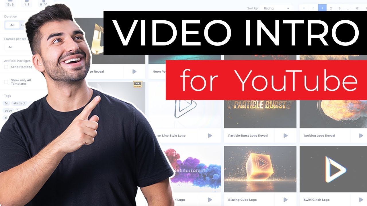 Как создать вступительное видео для YouTube в Renderforest