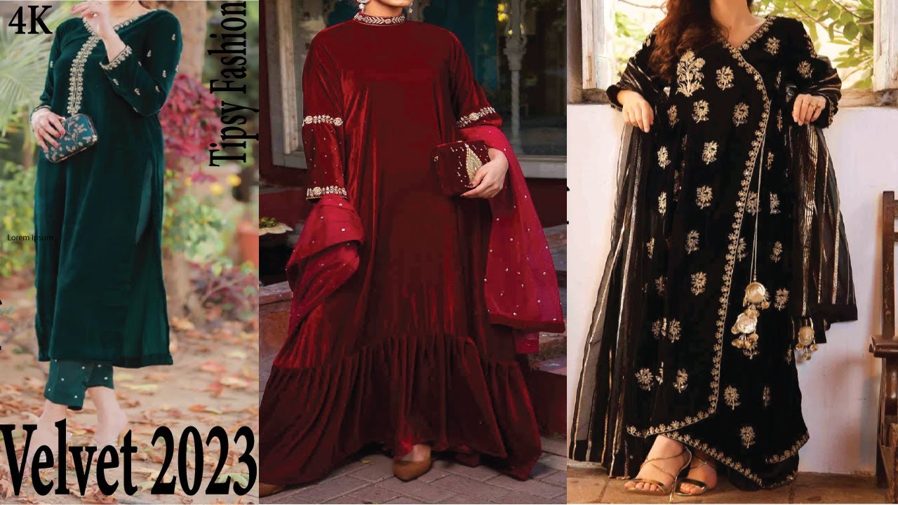 Velvet | Velvet Dresses | Velvet Dress For Women  | Pakistani Velvet Dress