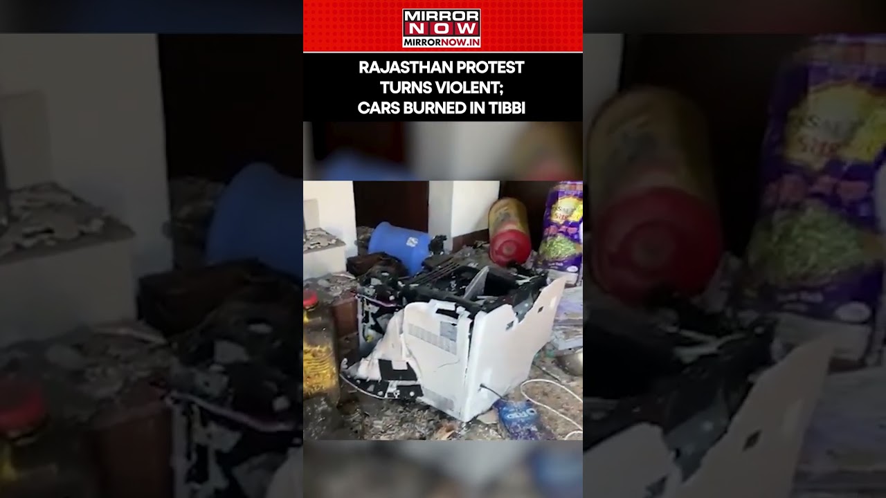 Rajasthan Protest Turns Violent; Cars Burned In Tibbi #shorts #shortvideo #shortsfeed