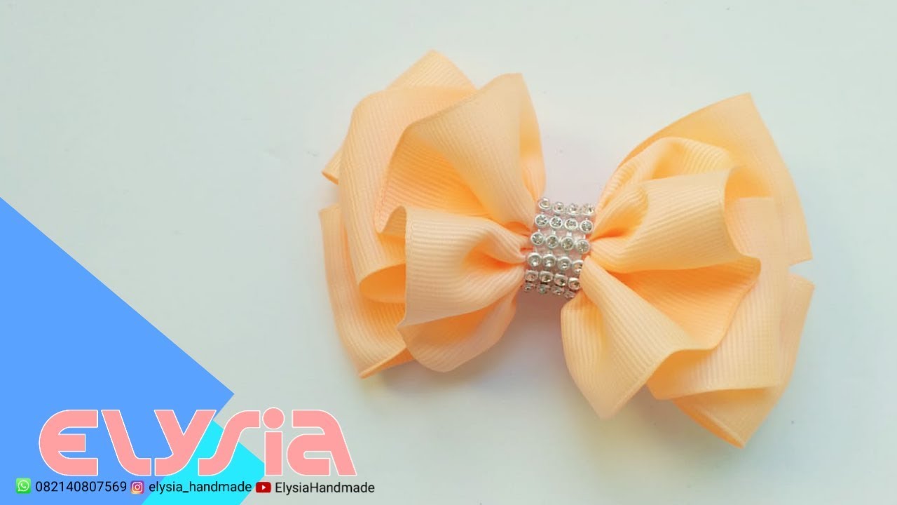Laço Ruffle 🎀 Ribbon Bow 🎀 DIY by Elysia Handmade