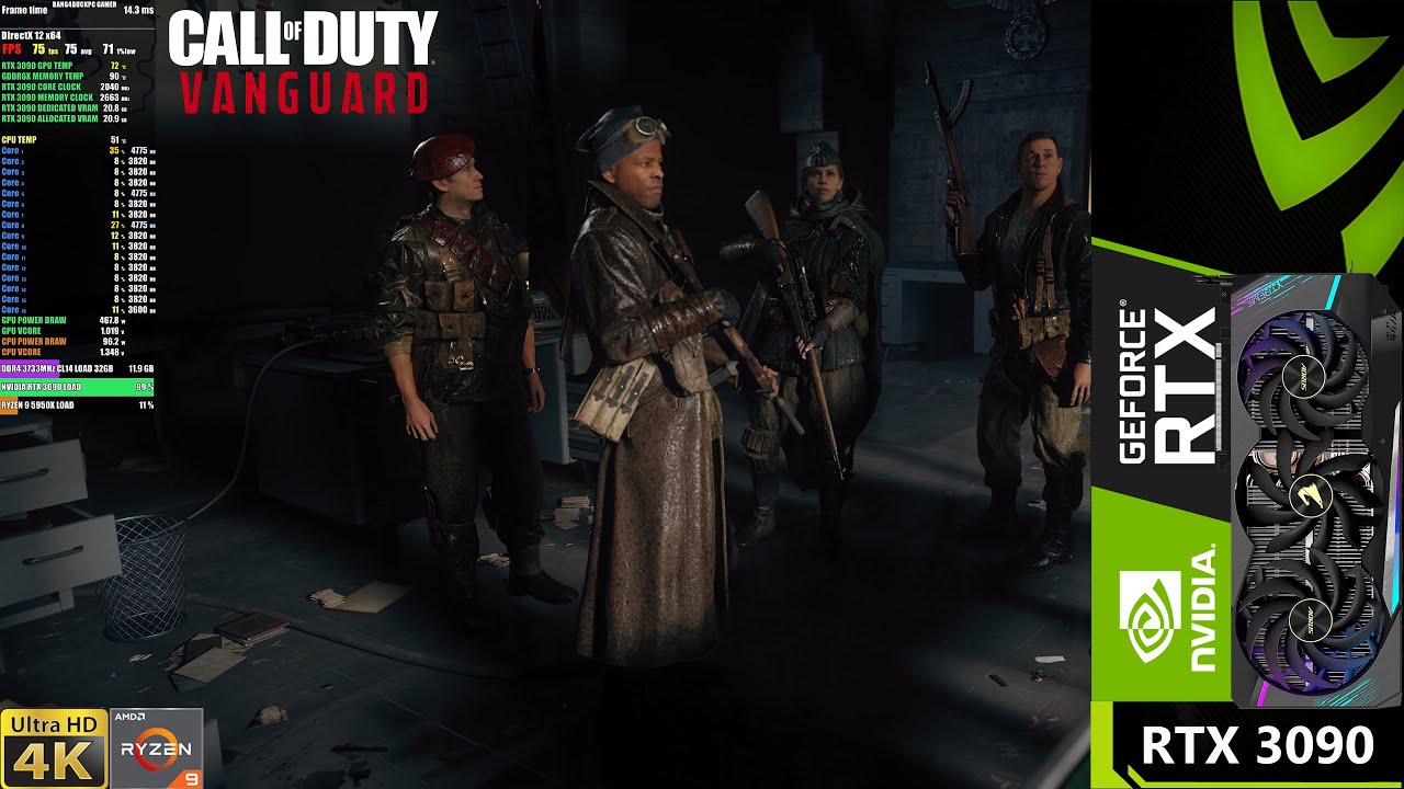 Call Of Duty Vanguard Ultra Settings 4K | RTX 3090 | Ryzen 9 5950X
