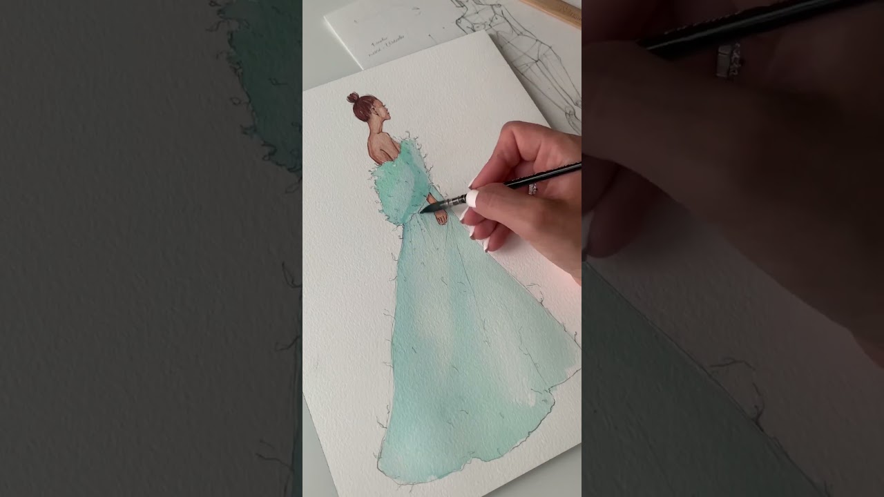 Speed painting watercolor #kagalovska #art_inside #howtodraw #art #watercolor #fashionillustration