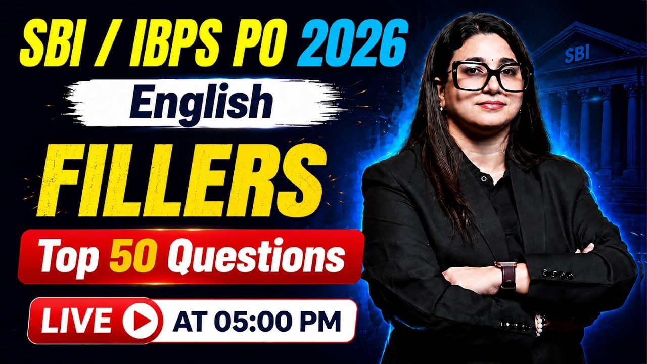 IBPS / SBI PO 2026 | Filler in English Grammar | Top 50 Questions | English by Rubaika Ma'am