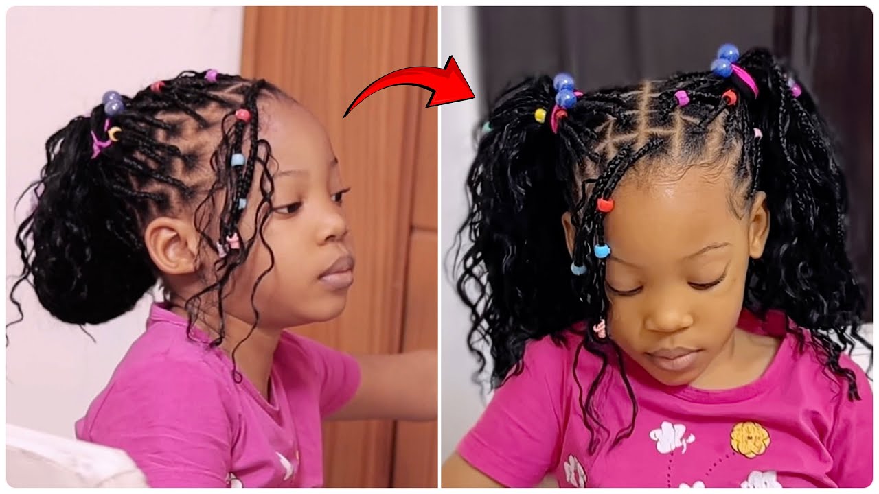 HIGHLY REQUESTED: I MADE THE TRENDING BOHEMIAN HAIRSTYLE ON MY 4yr OLD FOR CHRISTMAS