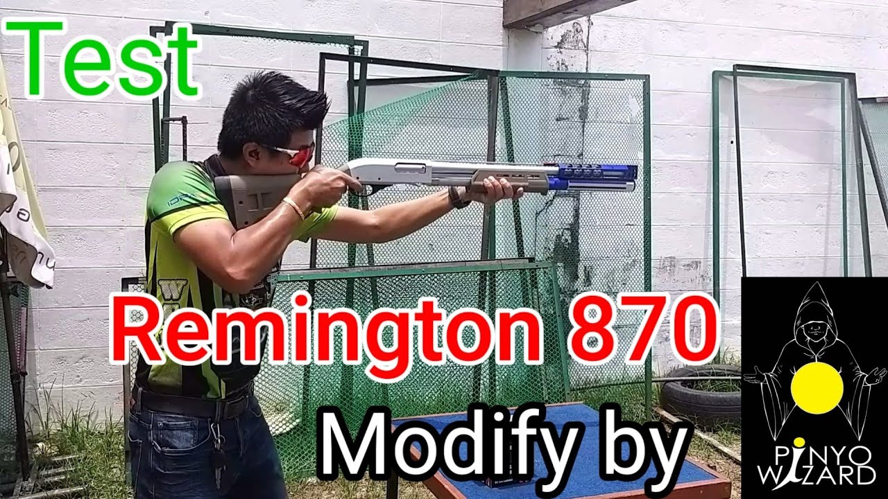 ทดสอบยิงปืนลูกซองเรมิงตัน 870 modify by ภิญโญ Wizard  Test Remington 870 Modified Shotgun
