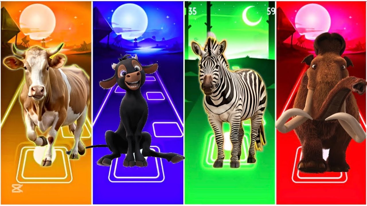 Funny Cow🐄🆚Funny Ferdinand🐃🆚Funny Zebra🦓🆚Funny Mammonth🦣