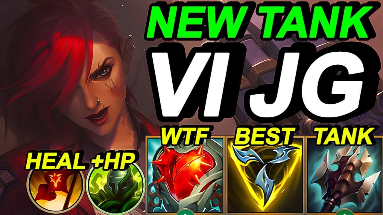 Wild Rift China Vi Jungle - Heartsteel OP Item ?? - Super Tank Build Runes - Challenger Vi Gameplay