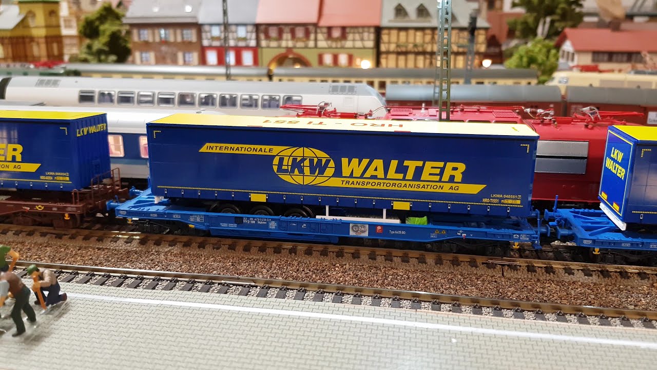 Märklin-Trix Taschenwagen mit Walter Transport