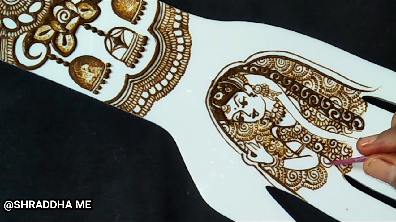 How to Draw Bride Shape On Hand in Mehndi Design By Henna Artist Shraddha