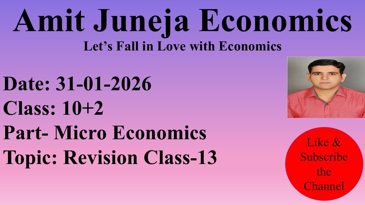 Revision Class-13 10+2 Economics Session: 2025-26