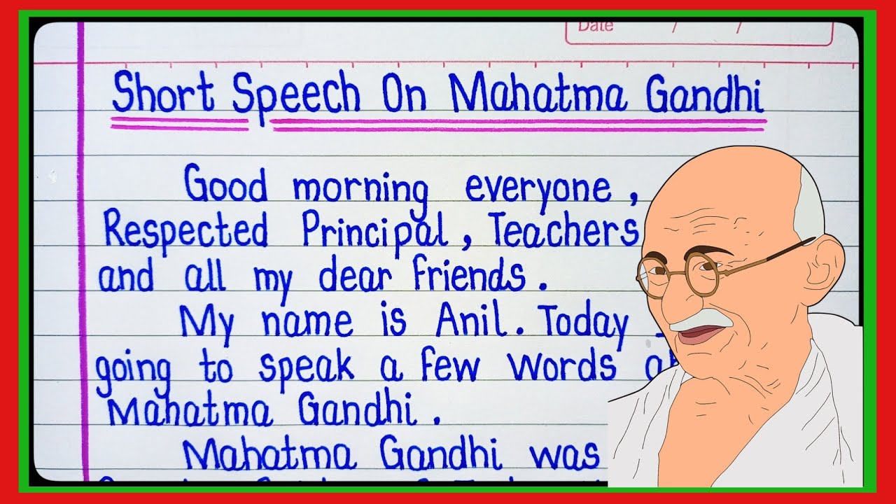 Short Speech On Gandhi Jayanti in English | Gandhi Jayanti Speech in English/Gandhi Jayanti Speech l