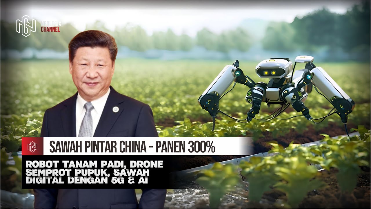 Luar Biasa! Robot China Tanam Padi, Drone & AI Kuasai Sawah! Hasil Panen Naik 300%