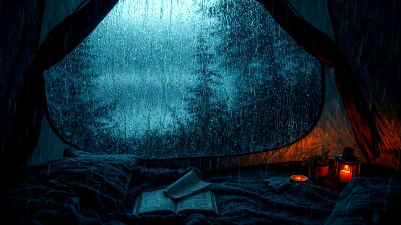 ASMR Solo Camping in Heavy Rain | Relaxing in the Tent with Satisfying Rain Sounds