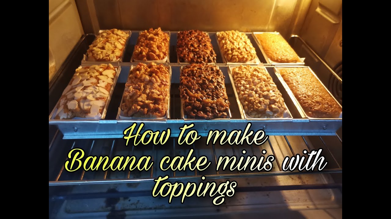 How to make banana cake minis with toppings