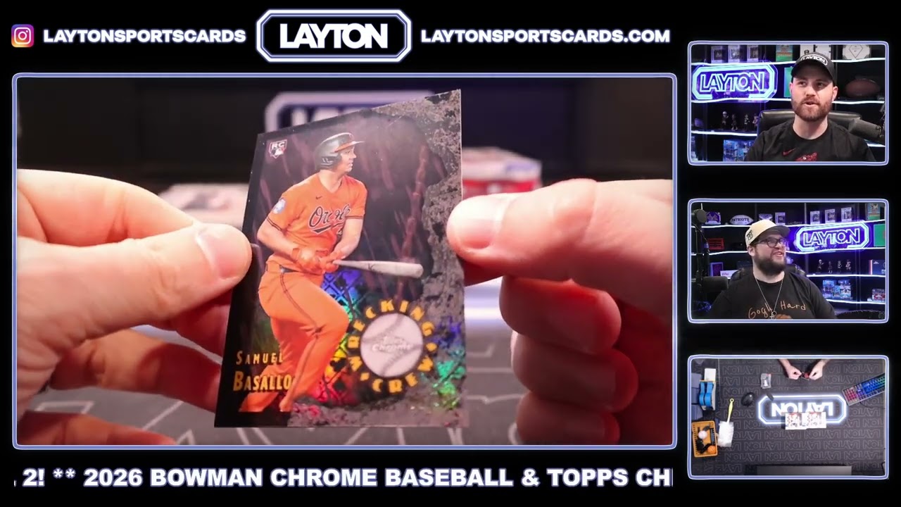 Вскрытие 5 боксов 2026 Topps Chrome Baseball Logofractor Edition №1