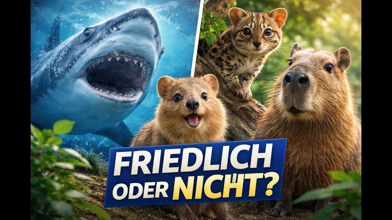 🦈🐹 Vom Walhai bis zum Wasserschwein. Wie freundlich sind diese Tiere wirklich? Realität oder Mythos?