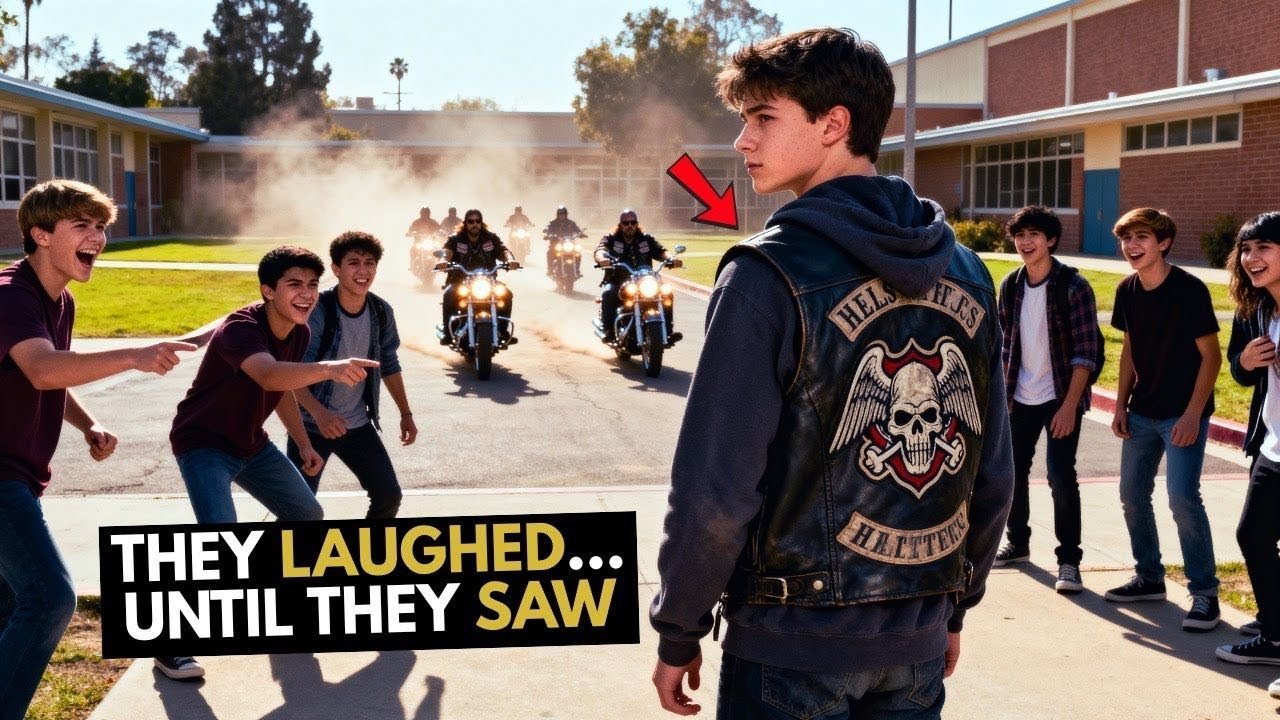 Bullies Laughed at the Biker Boy — Until His Patch Silenced the Entire School................