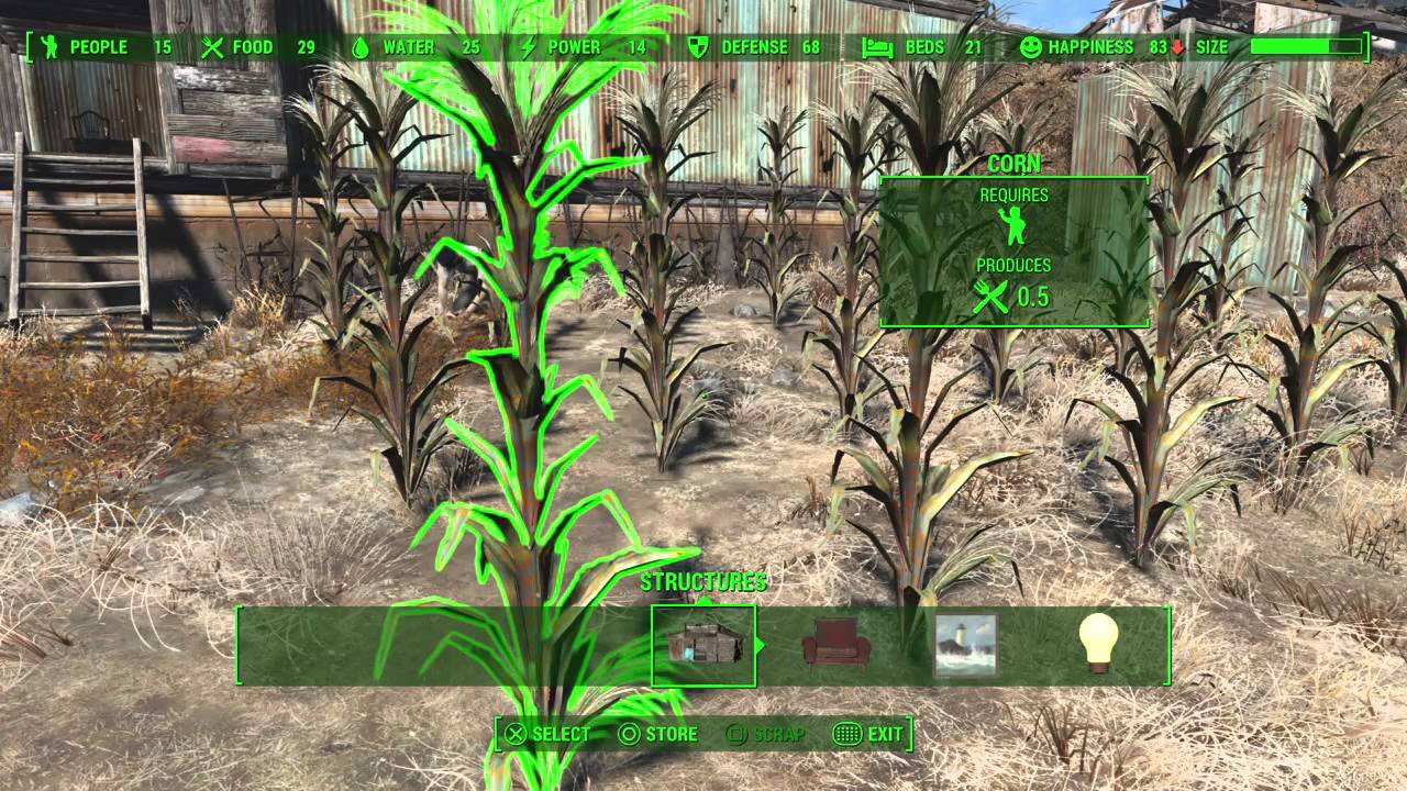 Fallout 4 — Производство продовольствия и назначение поселенцев