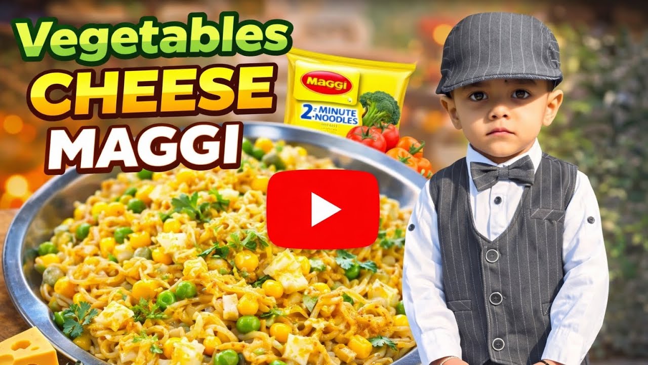 Let’s make Vegetables cheesy maggi with my 2years nephew #maggi #cooking #cheese #vlog 