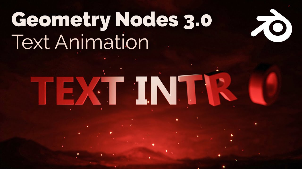 Text Animation with Blender Geometry Nodes 3.0