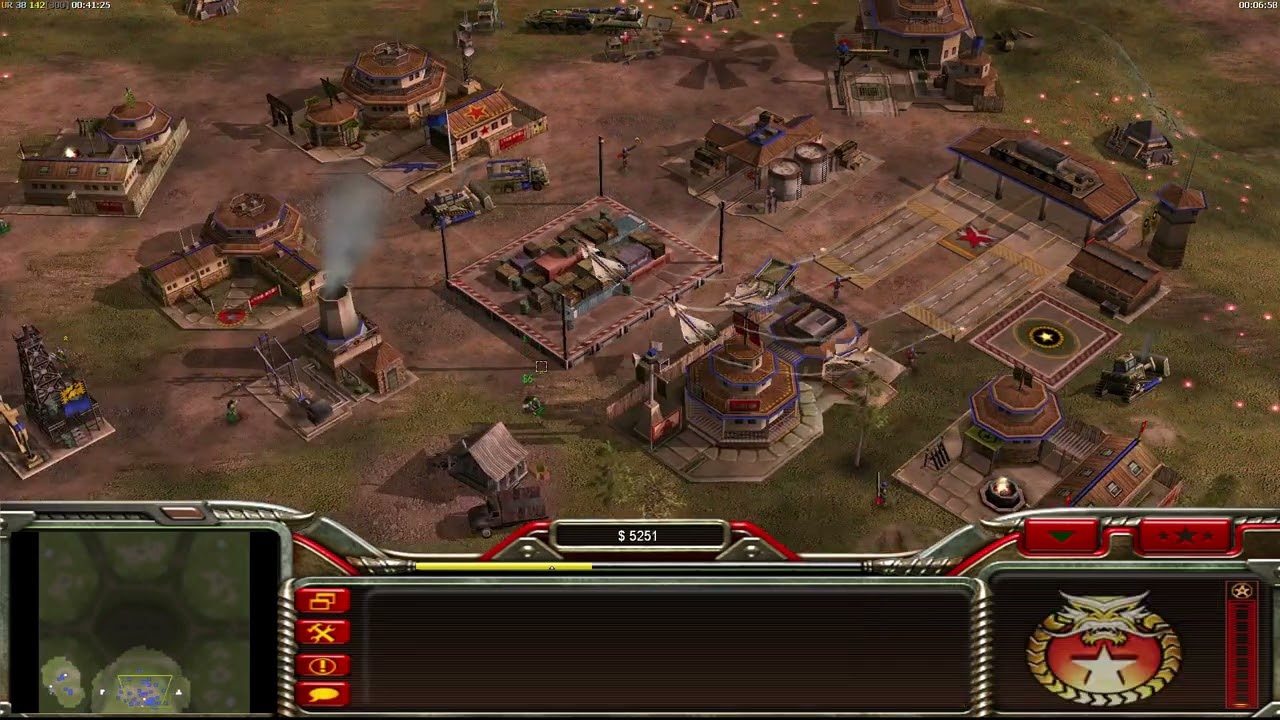 1v1v1v1 Exciting Battle | Defcon Match | Command and Conquer Generals Zero Hour | لعبة الجنرال