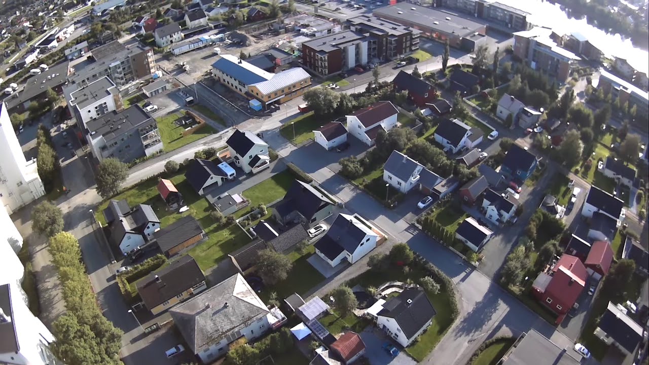 Dronevideo Verdal sentrum