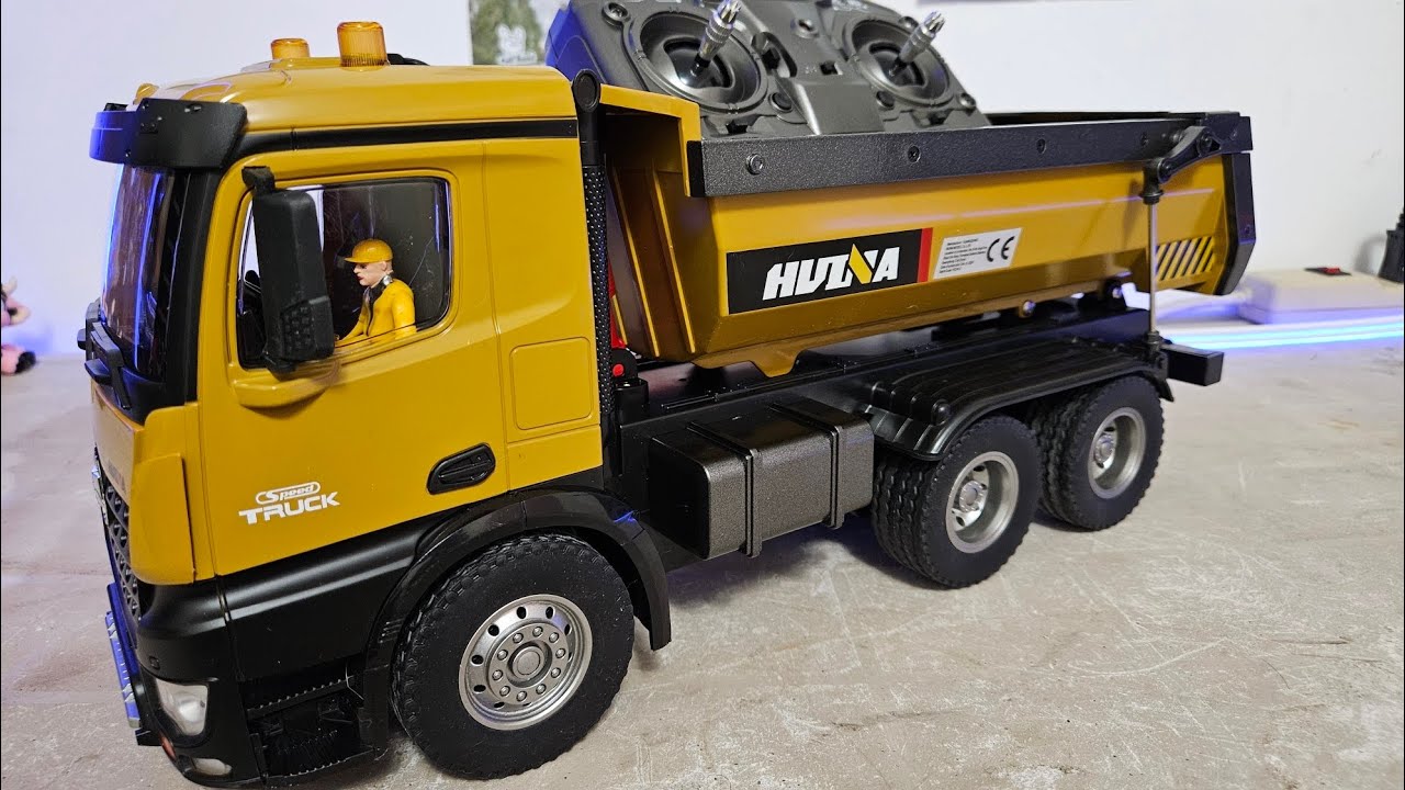 1:14 Scale Huina R.C. Dump Truck (Temu)  Unboxing & Test Drive 