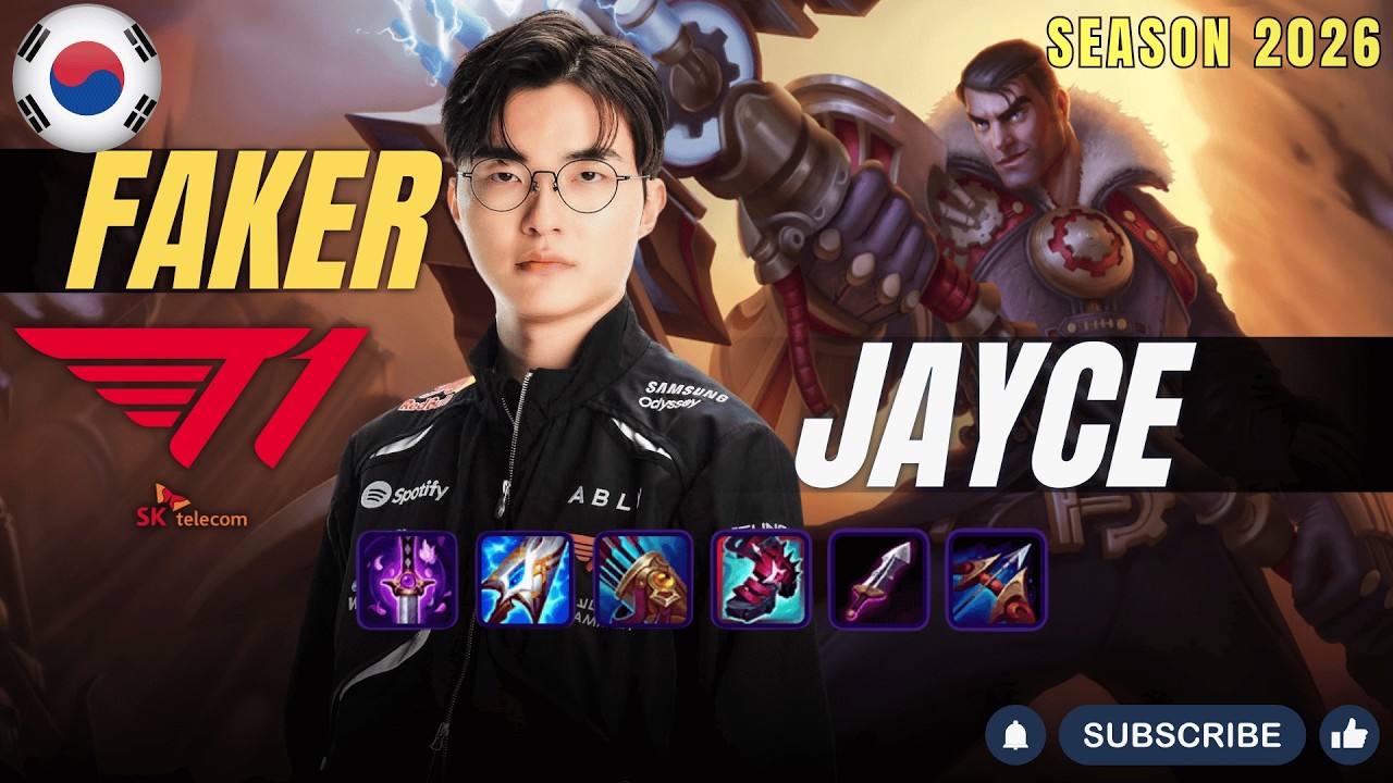 T1 Faker JAYCE vs RYZE Mid - Patch 26.5 KR Ranked | lolrec