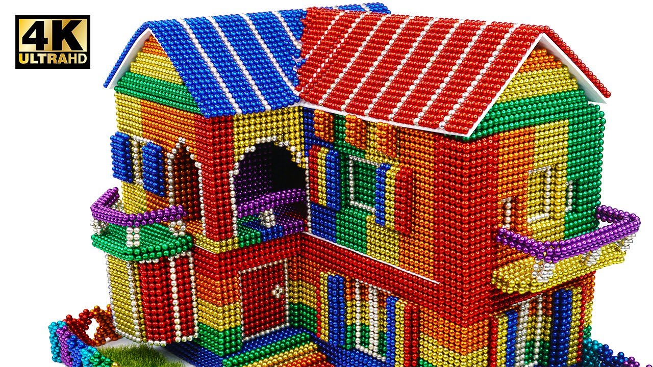 DIY - How To Build Mini Villa Model From Magnetic Balls (Satisfying) | Magnet World Series