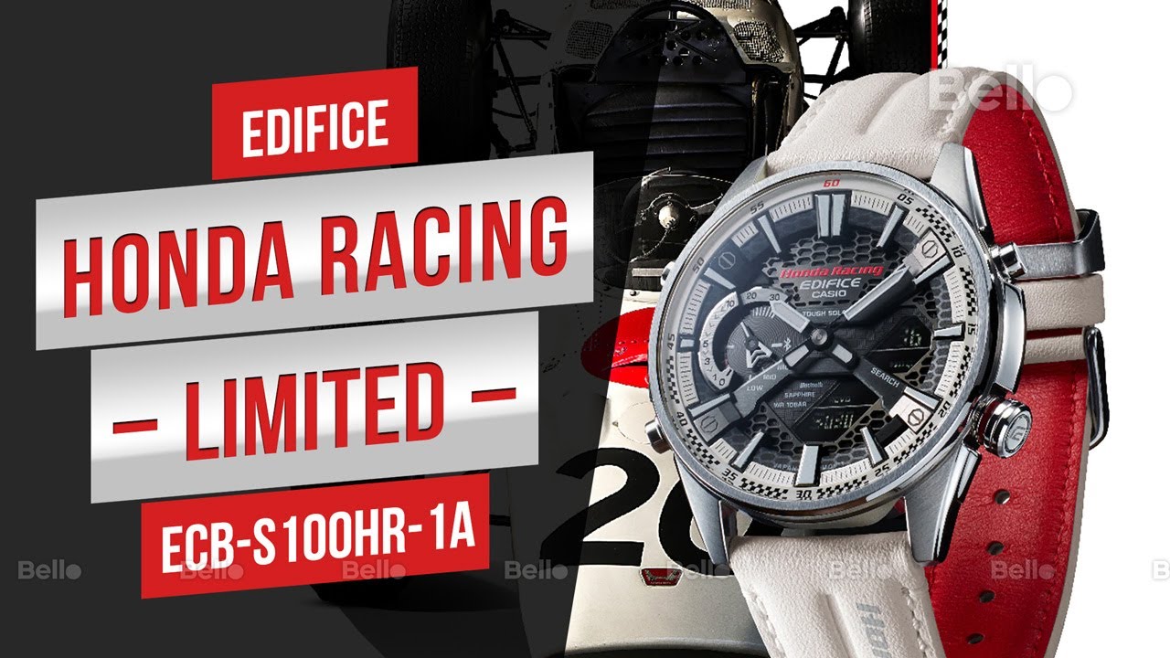 Đập hộp Casio Edifice HONDA RACING LIMITED EDITION ECB-S100HR-1A tại Bello