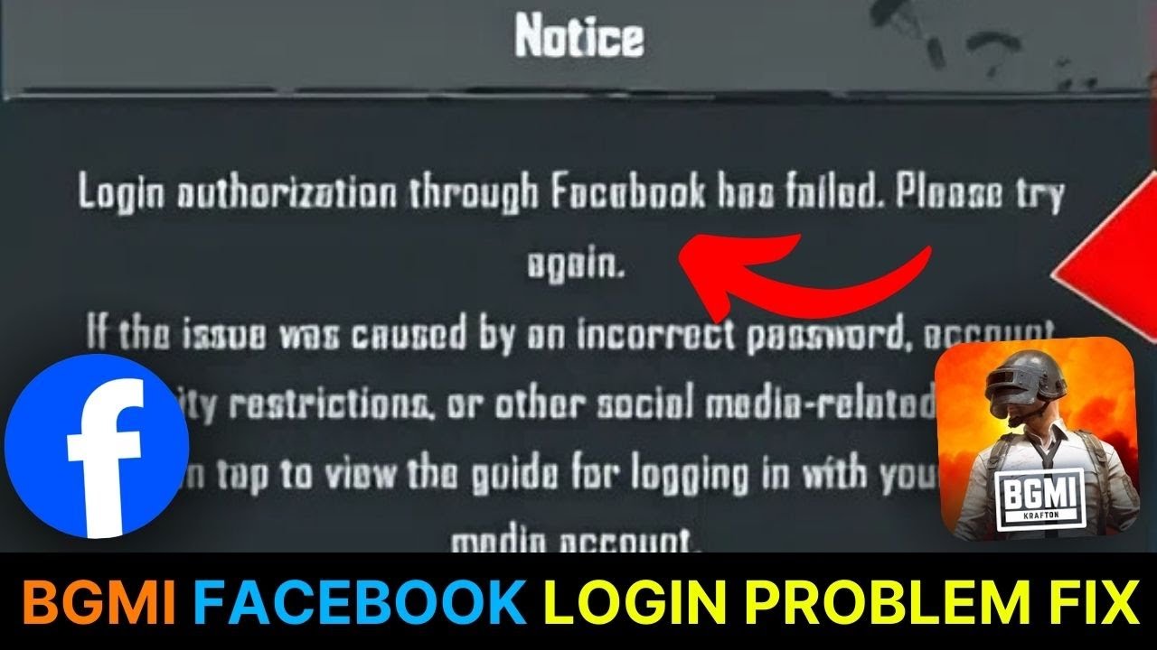 BGMI Login Failed ❌ Facebook Authorization Error Fix 🔥 BGMI Not Working Solution