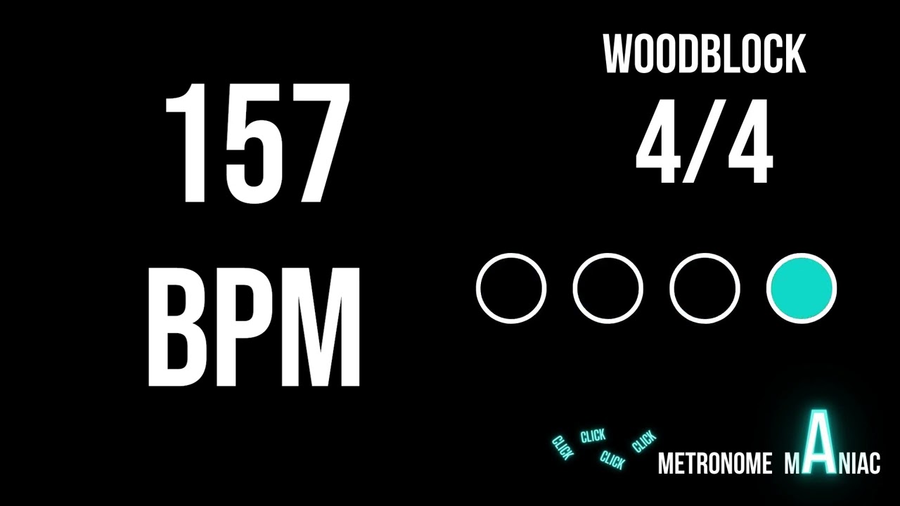 Metronome 157 BPM 4/4 - Woodblock