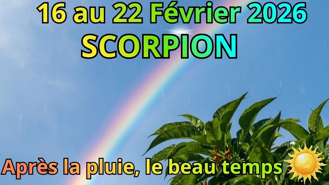 Guidance Scorpion-16 Février au 22 Février 2026🔮Nouveau cycle, Nouveaux changements qui font plaisir