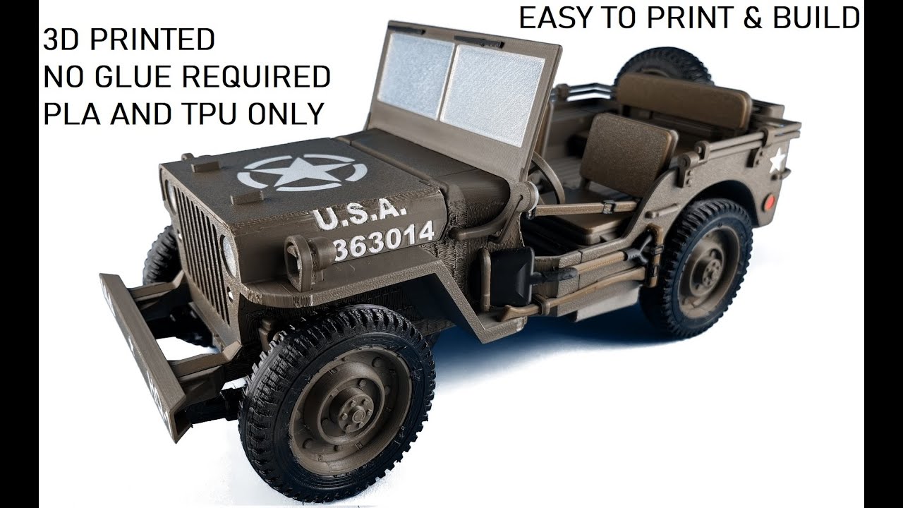 Fully 3D Printed WW2 Jeep Replica (Willys MB) | FDM 3D Printing!