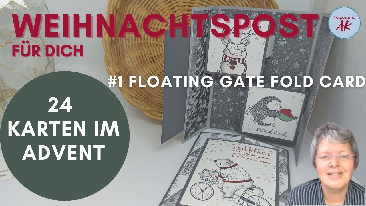 #1 Floating Gate Fold Card - Weihnachtspost für dich - Anleitungen 24 Karten im Advent Stampin' Up!