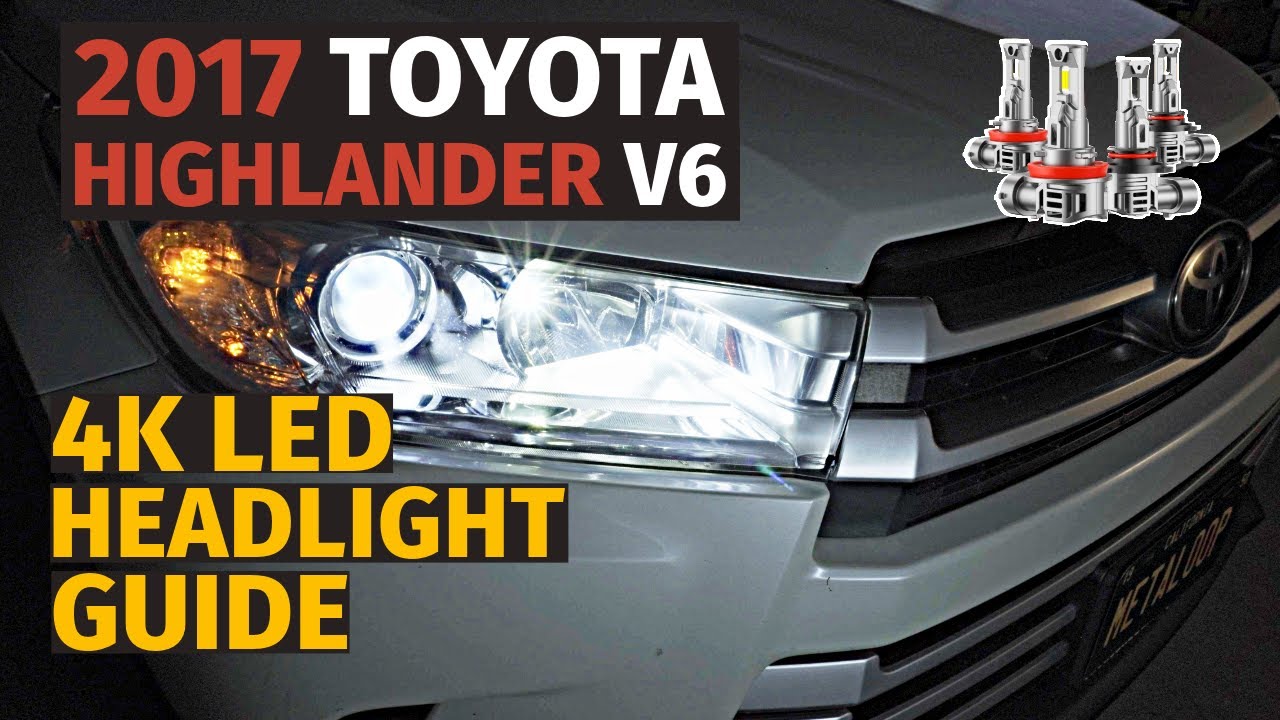 Руководство по замене светодиодных ламп в фарах Toyota Highlander 2014–2019 годов выпуска с двига...
