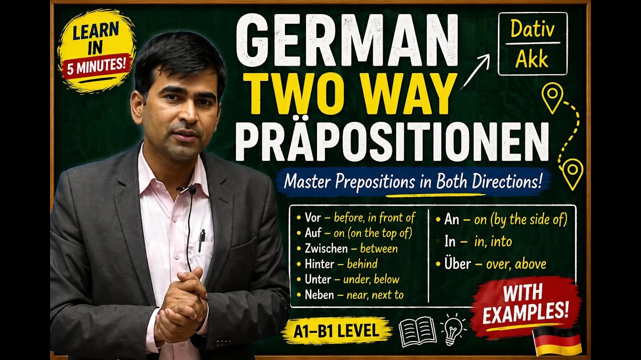 Wechselpräpositionen | Two way prepositions | German for beginners A2 | Learn German