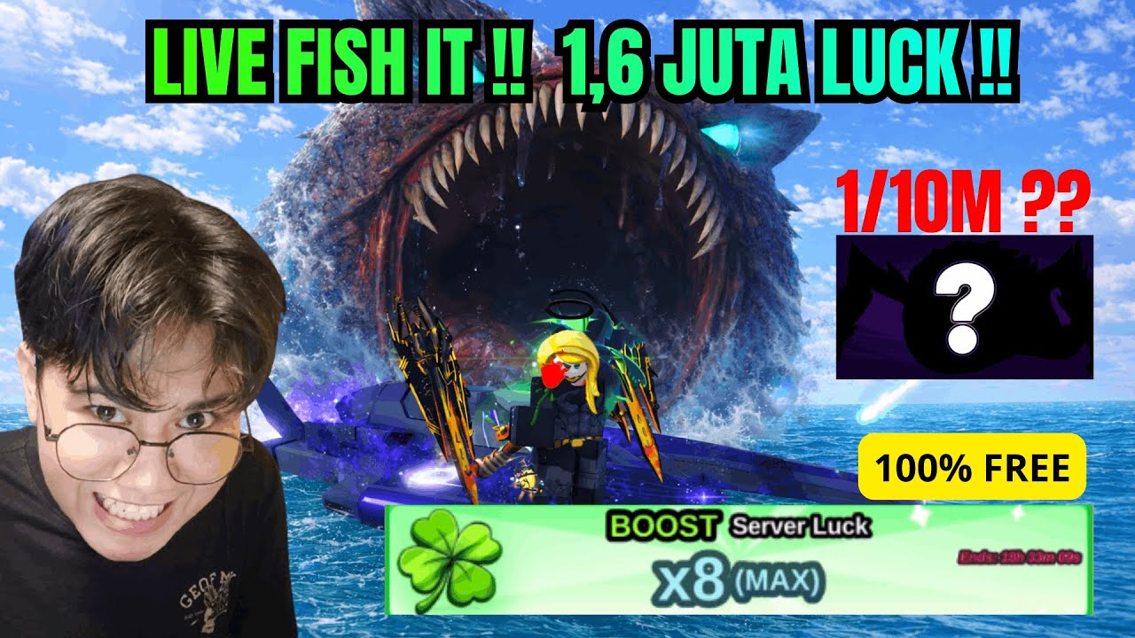 Live Fish It !! Mabar Server Gratis x8 Update Sea Eater 1/10M!!?? #roblox #fishit